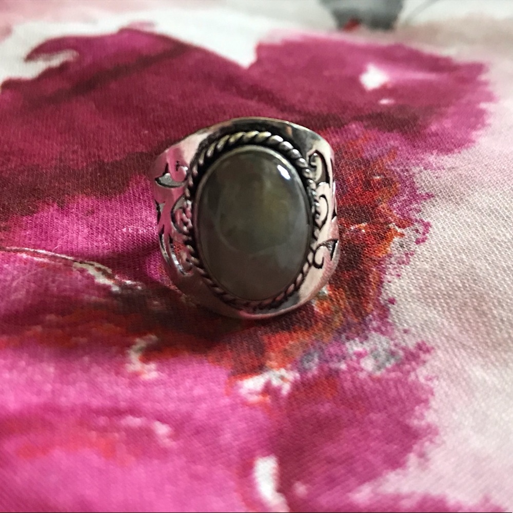 Unique Genuine Labradorite 925 Silver Ring